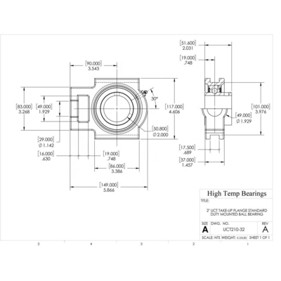 UCT204 UCT205 UCT206 UCT207 UCT208 UCT209 UCT210 Rodamiento de bolas de bloque de almohada de acero inoxidable