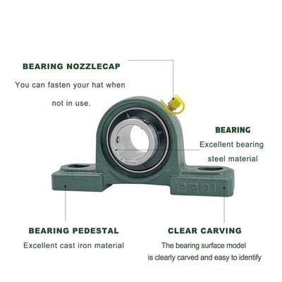 Rodamientos montados de acero cromo GCR15 de pulgadas no estándar UCP210-200D1 para un rendimiento estable