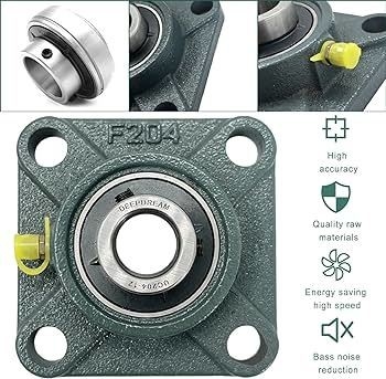 Acero cromado industrial GCR15 UELF208DI UCF205 UCF206 UCF207 UCF208 rodamiento de bolas de bloque de almohada serie UCF