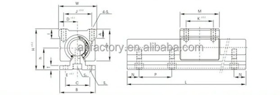 SBR30UU-1800mm CNC de aluminio redondo de guía lineal y bloque de deslizamiento para tiendas de ropa