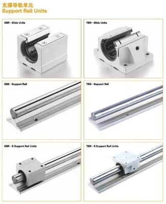 Lenguaje personalizable de aluminio CNC redondo de guía lineal SBR12 con bloque de deslizamiento SBR30UU
