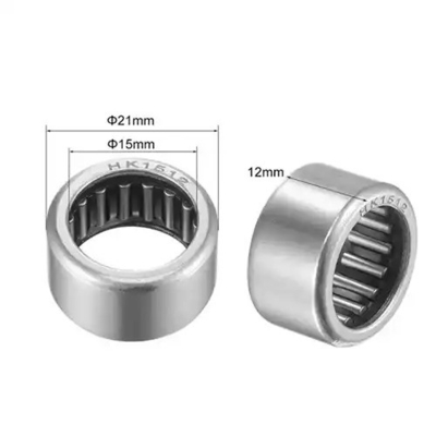 Complemento completo de rodamiento de rodillo de aguja de taza dibujada HK1512 con pista de deslizamiento de aguja
