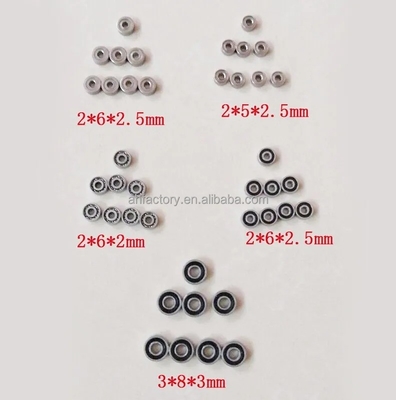 Acero cromado GCR15 MR62-2RS rodamiento de bolas de ranura profunda 2 * 6 * 2.5 mm para embalaje de logotipo personalizado