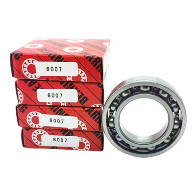 Estrutura de ranura profunda Rodamientos de bolas de acero inoxidable 6007 para lubricación de grasa de aceite