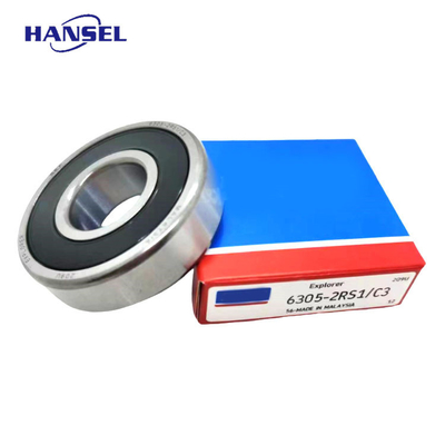 Los rodamientos de bolas de ranura profunda certificados ISO9001 2008 6305-2RS1/C3 para aplicaciones en tractores