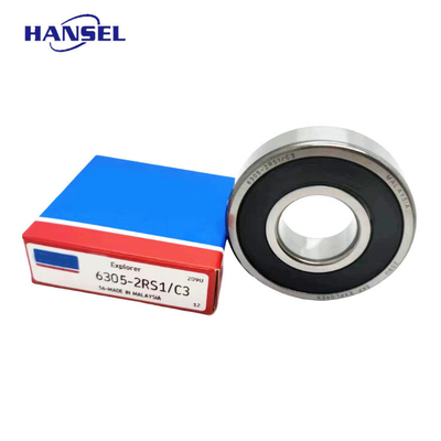 Los rodamientos de bolas de ranura profunda certificados ISO9001 2008 6305-2RS1/C3 para aplicaciones en tractores