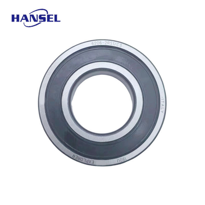 Los rodamientos de bolas de ranura profunda SKF de acero cromado de fila única 6206-2RS1/C3