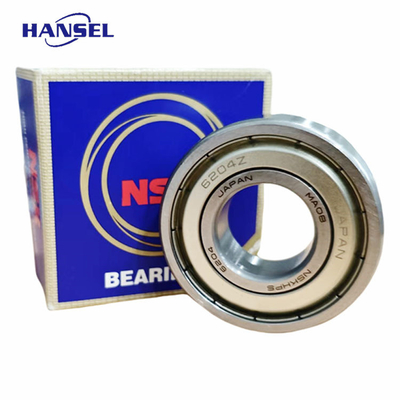 P5 Rodamientos de bolas de ranura profunda de tipo SKF 6204-2Z/C3 de precisión múltiple para tamaños de perforación de 0 a 20 mm