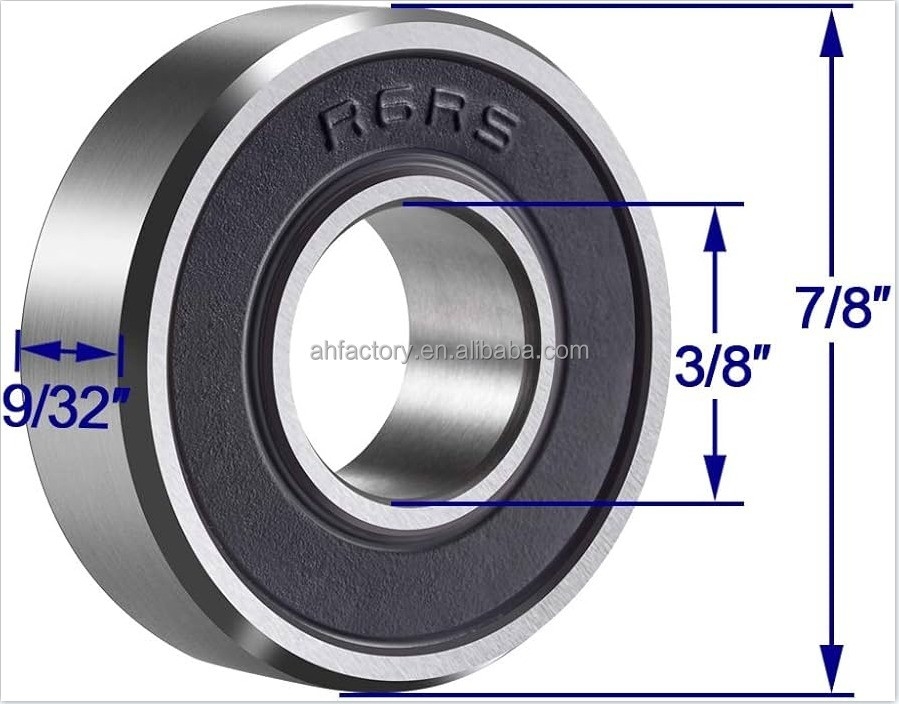 Apertura de los rodamientos en miniatura R6-2RS C3 3/8&quot;x7/8&quot;x9/32&quot; Rendimiento estable