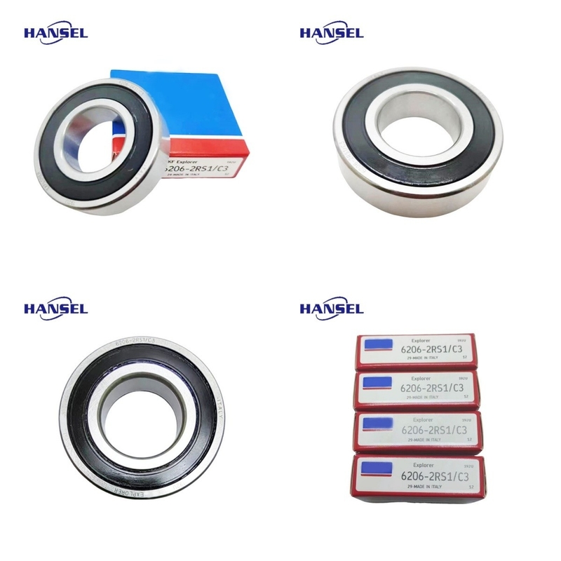 6206-2RS1/C3 Rodamientos de bolas de ranura profunda para máquinas de construcción y laminaderas