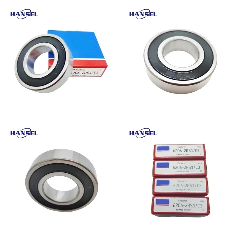 Tamaño de perforación 0 30 mm S K F Rodamientos de bolas de ranura profunda 6206-2RS1/C3 para el rendimiento